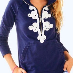 NWT Lilly Pulitzer Skipper Popover Tunic UPF 50+ TRUE NAVY